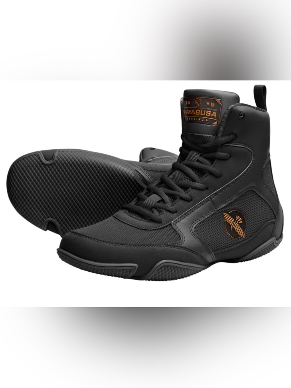 Hayabusa Pro Boxing Shoes for Men - Black, 11 Men